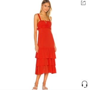Revolve Privacy please Lucille maxi dress in blood orange
